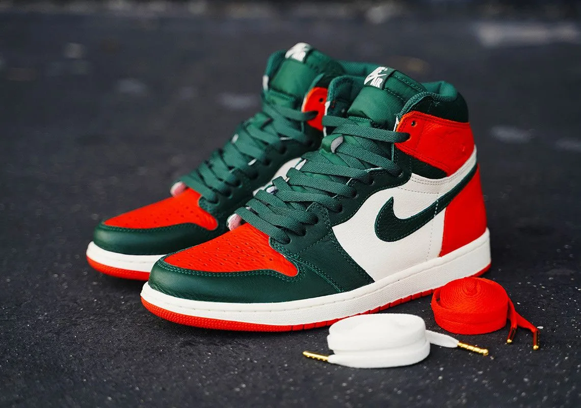 Jordan Retro 1 Verde Naranja