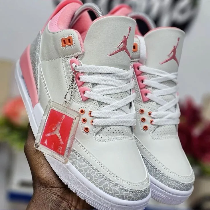 Jordan Retro 3 Blanca Rosa