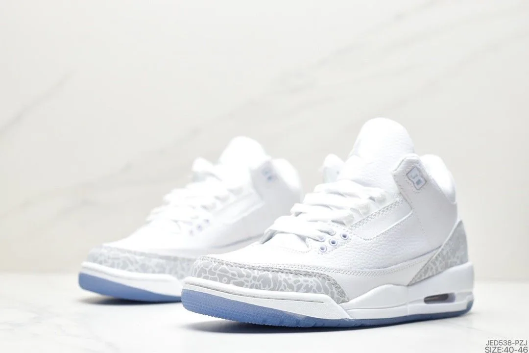 Jordan Retro 3 Blanca S Azul
